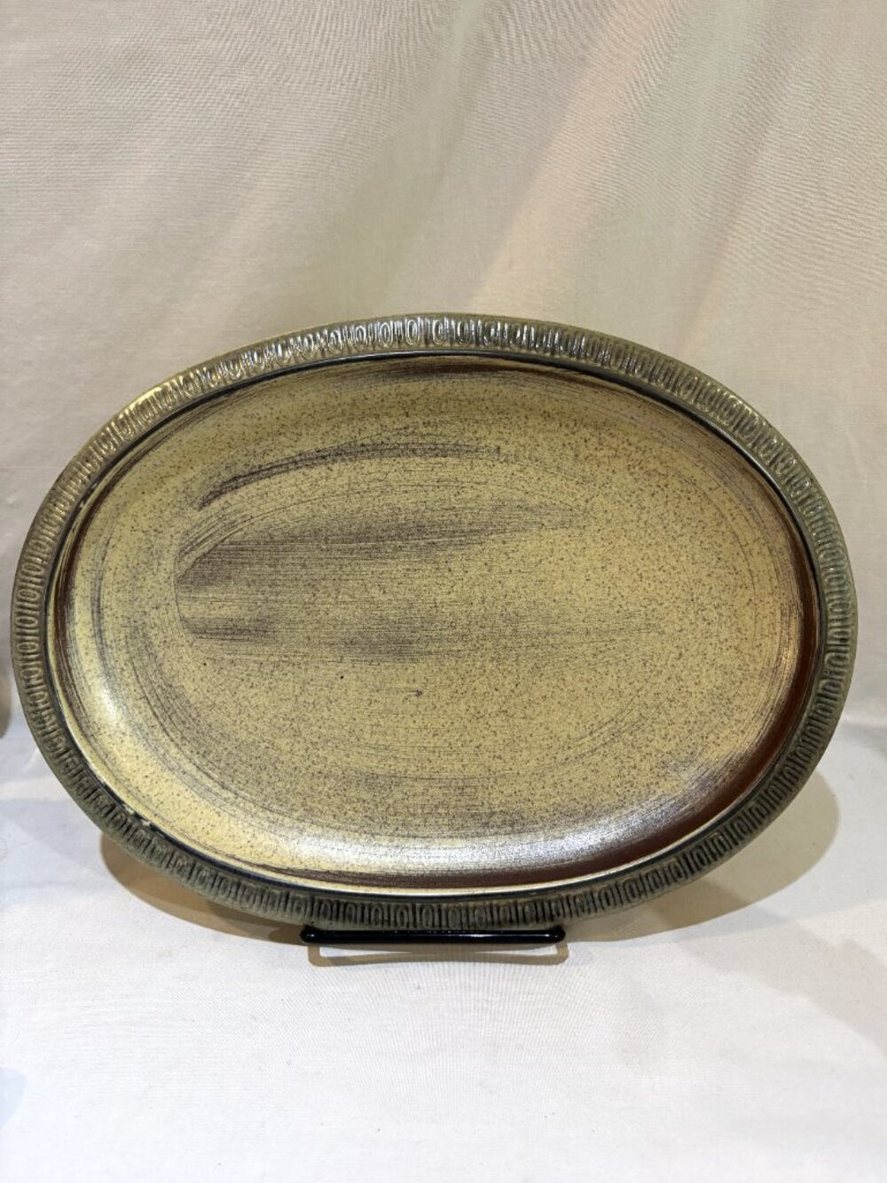 VTG Red Wing Pottery 1960s Adobe Stone Oval Serving Dish Plate EUC